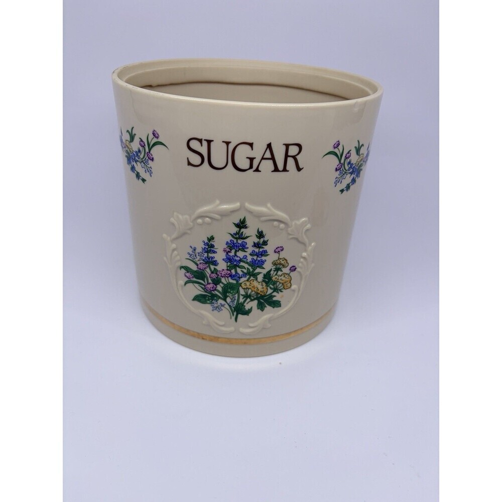 VTG 1993 Lenox Spice Garden SUGAR Fine Porcelain Ceramic Canister Jar NO LID